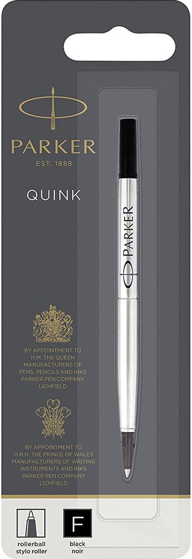 Parker rollerballpen inktvulling | fijn punt | zwarte quink inkt | 1 stuks