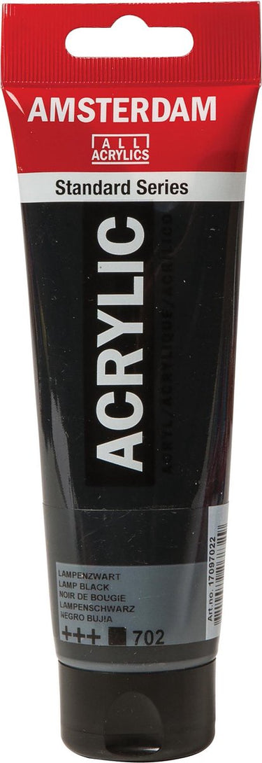 Amsterdam standard series acrylverf tube 120 ml lampenzwart 702