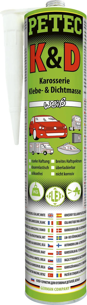 Petec afdichtpasta k d body sealant 310 ml white