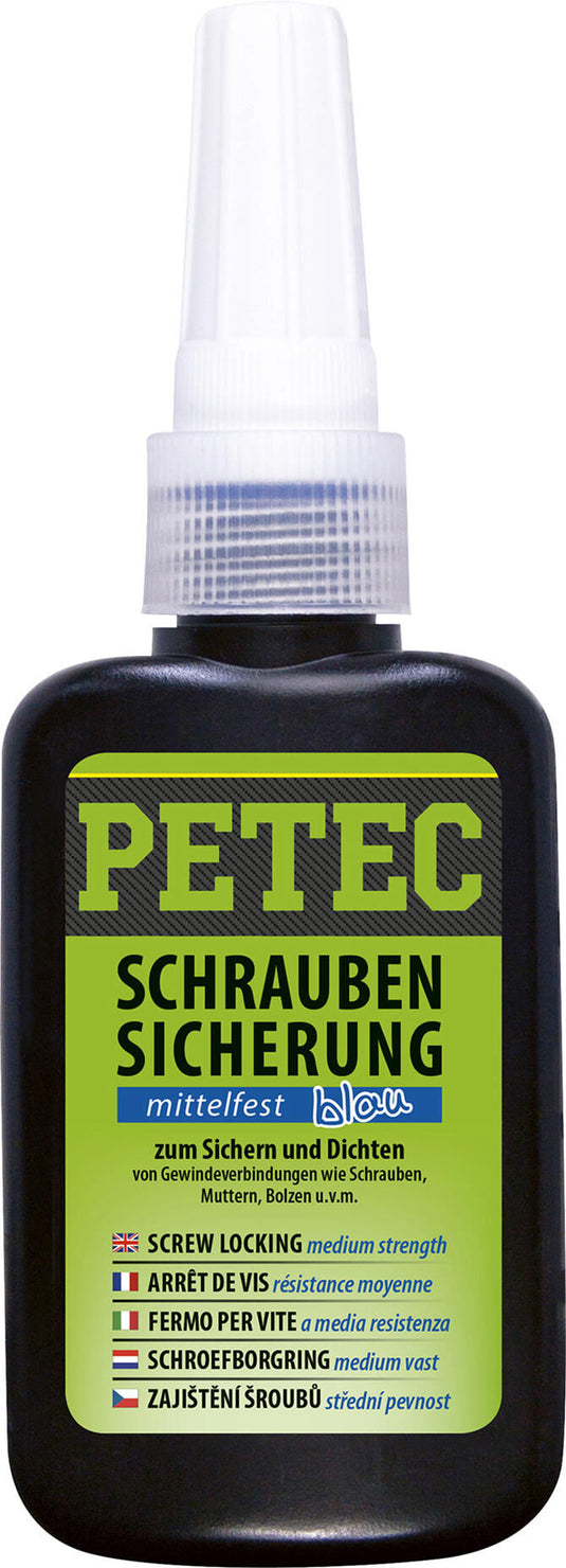 Petec schroefbeveiliging screw retention 50g medium strength blu