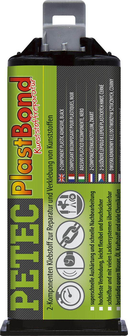 Petec tweecomponentenlijm plastbond 2k adhesive plastbond 50ml double syringe