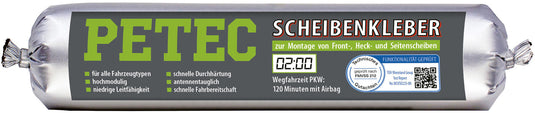 Petec raamsticker 1k window adhesive 400ml tubular bag