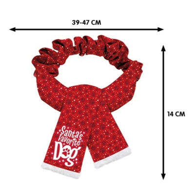 Load image into Gallery viewer, Plenty gifts Kerst sjaal santa's favorite dog poot rood
