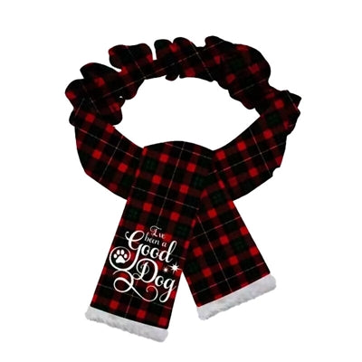 Load image into Gallery viewer, Plenty gifts Kerst sjaal i've been a good dog rood groen
