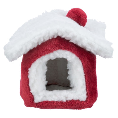 Load image into Gallery viewer, Trixie Xmas cuddly cave muis hamster rood wit
