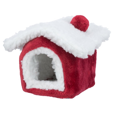 Load image into Gallery viewer, Trixie Xmas cuddly cave muis hamster rood wit
