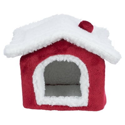 Load image into Gallery viewer, Trixie Xmas cuddly cave degoe rood wit
