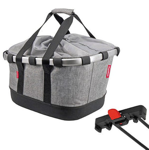 Abi klickfix fietsmand achter bikebasket gt uniklip twist grey