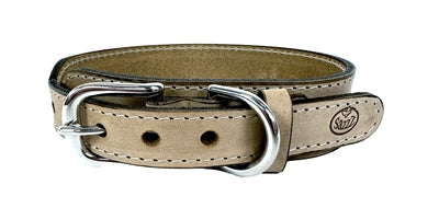 Load image into Gallery viewer, Sazzz Halsband hond boho vintage leer beige
