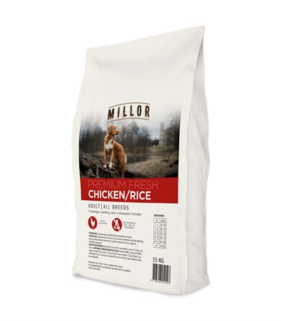 Millor premium extruded fresh adult chicken rice