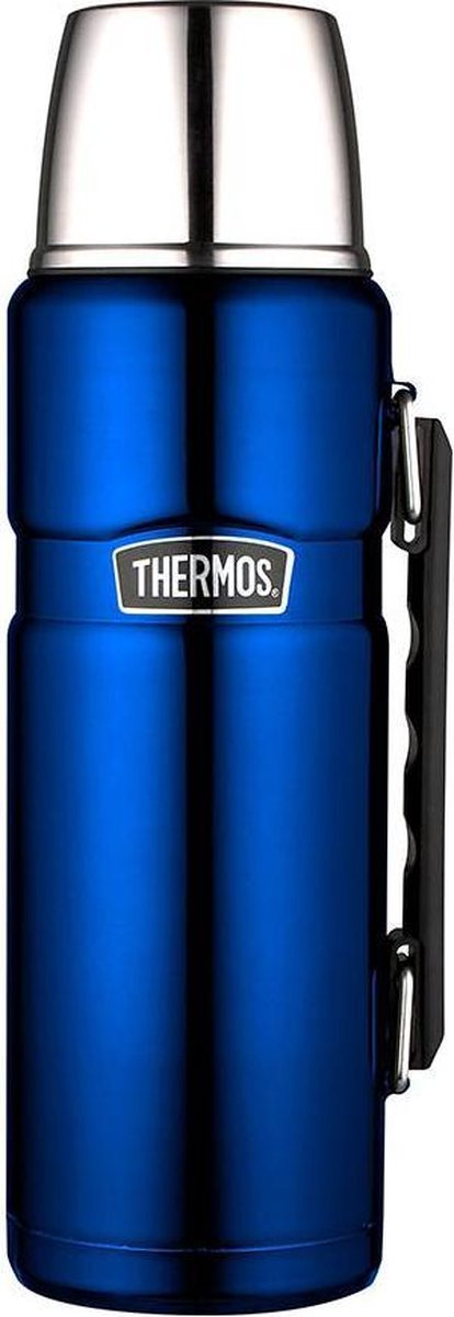 Thermos king fles - 1,2 liter - metallic blauw