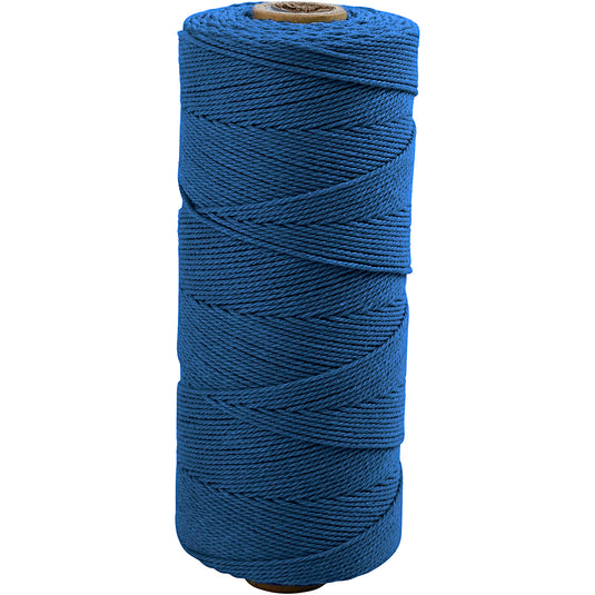 Creativ company macramé koord, l: 315 m, dikte 1 mm, dunne kwaliteit 12 12, blauw, 220 gr 1 bol