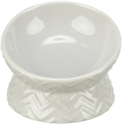 Load image into Gallery viewer, Trixie verhoogde voerbak waterbak keramiek licht taupe
