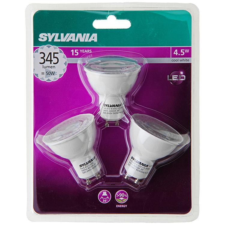 ギャラリービューアに画像をロードする, Sylvania 1051060 - refled es50 v3 5w 345lm 840 36°bl 3 | 6 stuks
