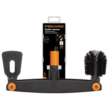 Fiskars quikfit dakgootborstel - dakgootreiniger voor telescopische steel - schraper en borstel