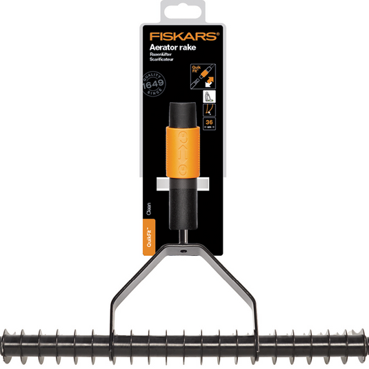 Fiskars quikfit verticuteerhark - tuingereedschap - hark opzetstuk - 370 mm