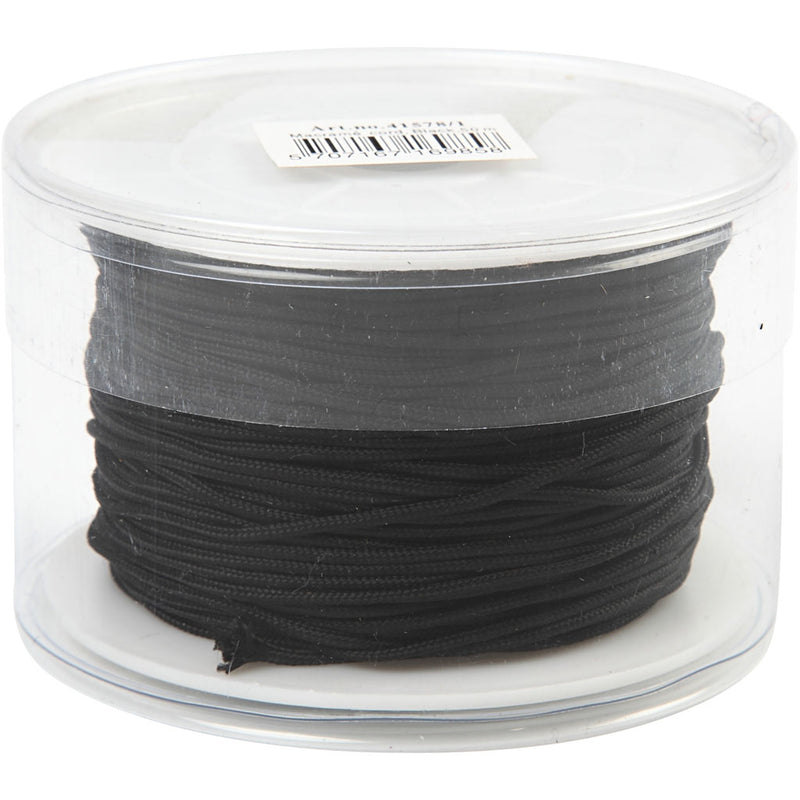 Load image into Gallery viewer, Https: www.cchobby.nl polyester-koord-dikte-1-8-mm-zwart-50-m-1-rol
