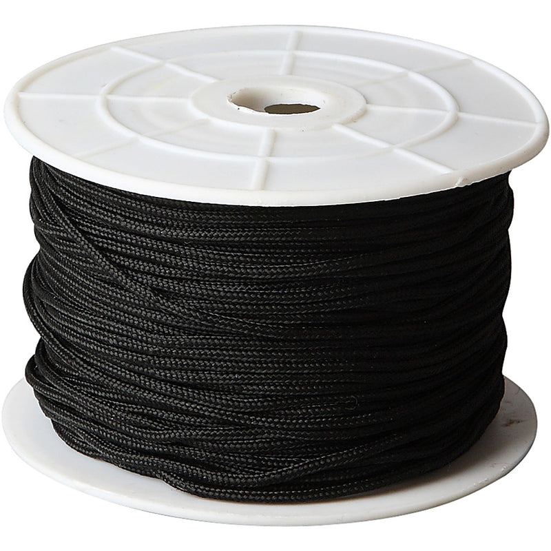 Load image into Gallery viewer, Https: www.cchobby.nl polyester-koord-dikte-1-8-mm-zwart-50-m-1-rol
