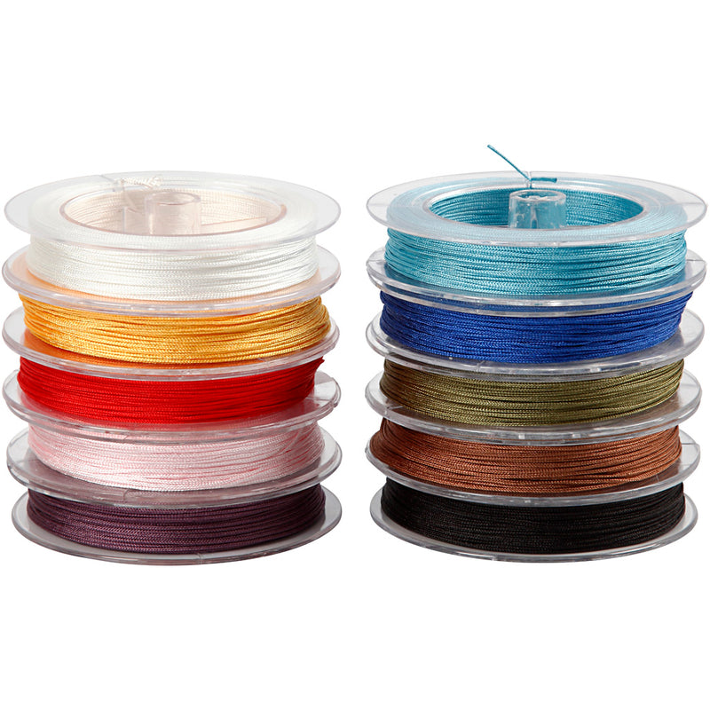 Load image into Gallery viewer, Creativ company https: www.cchobby.nl polyester-koord-dikte-1-mm-diverse-kleuren-10x50-m-1-doos
