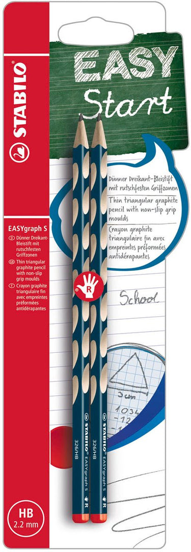 Stabilo easygraph s hb rechtshandige grafietpotloden petrol - 2st.