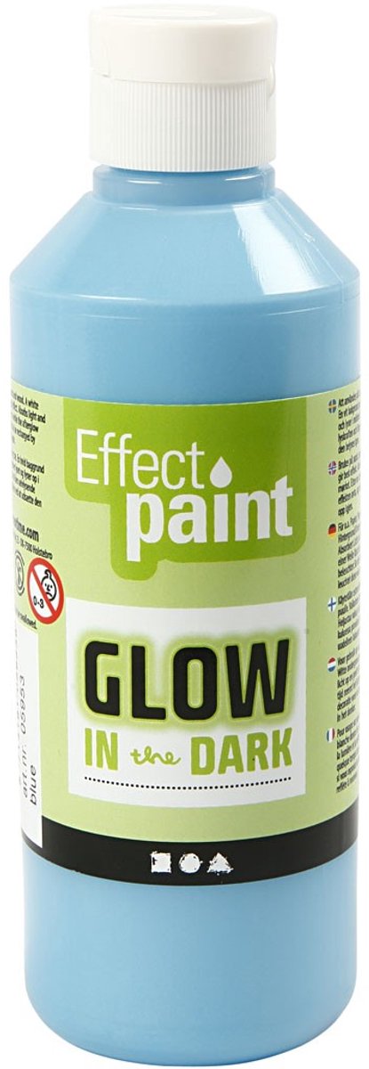 Laden Sie das Bild in Galerie -Viewer, Creotime glow in the dark verf - lichtblauw, 250ml
