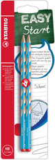 Stabilo easygraph s - ergonomische grafietpotlood - rechtshandig - hb hardheid - lichtblauw - 2 stuks