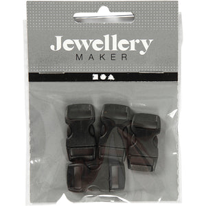 Creativ Company Klik sluiting L: 29 mm B: 15 mm gatgrootte 3x11 mm zwart 4 stuks 1 doos
