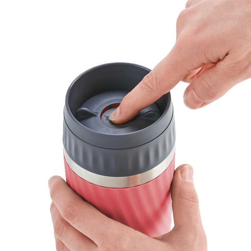 Load image into Gallery viewer, Tefal travel mug easytwist isoleerbeker 0.36l koraalrood
