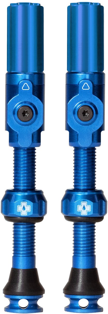 Muc--off muc-off tubeless ventiel big bore hybrid large blue auto schräder ventiel 45mm