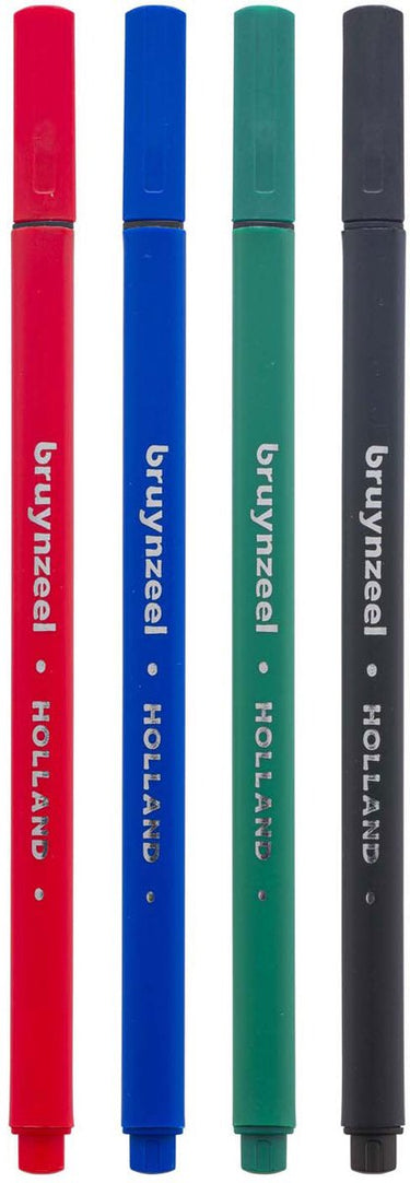 Bruynzeel fineliner set 4 kleuren