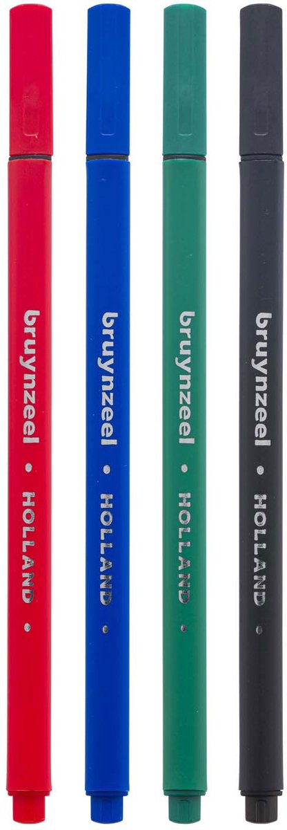 Bruynzeel fineliner set 4 kleuren