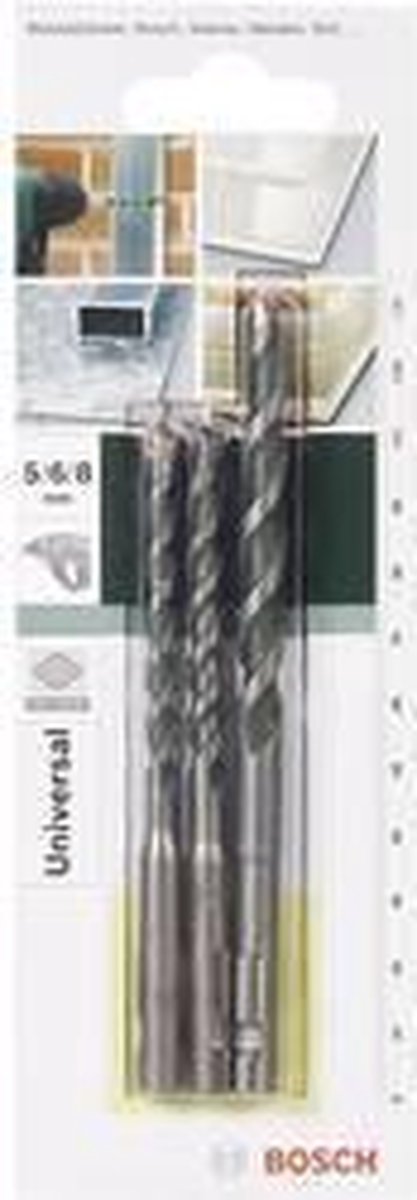 Bosch - 3-delige universele borenset sds-quick 5,0x100; 6,0x100; 8,0x120