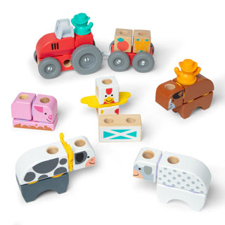 Load image into Gallery viewer, Melissa doug blockables farm play set (56pc)
