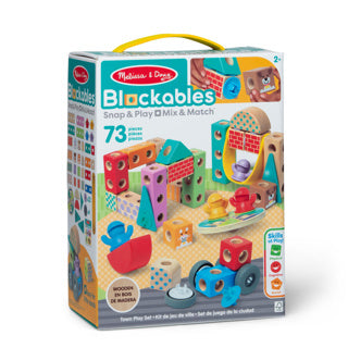 Melissa doug – blockables™ stad speelset – met draagbare bewaardoos