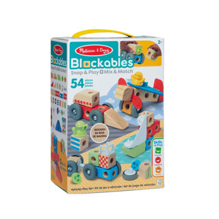 Melissa doug – blockables™ voertuigen speelset – met draagbare bewaardoos