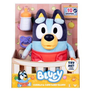 Afbeelding laden in galerijviewer, Spectron baby bluey cuddle and care interactief pluchen knuffel
