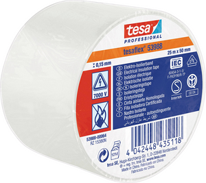 Tesa professional 1064502 - tesa 53988 electronische isolatietape 25m 50mm wit | 8 stuks