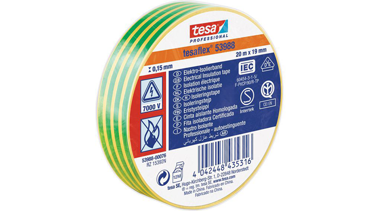 Load image into Gallery viewer, Tesa professional tesa isolatietape 19mm - 20 meter - groen geel
