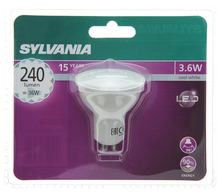 Chargez l'image dans la visionneuse de la galerie, Sylvania 1051061 - refled es50 v3 3.6w 240lm 840 36°bl | 6 stuks
