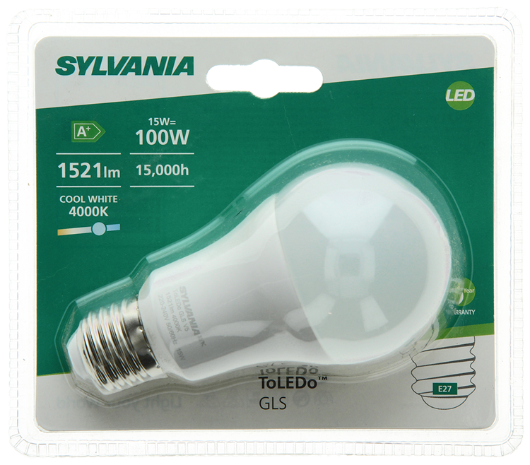 ギャラリービューアに画像をロードする, Sylvania 1056558 - syl peer kw e27 mat 1521lm 15w=100w | 6 stuks
