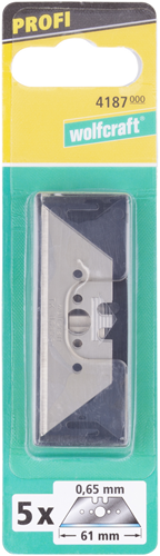 Load image into Gallery viewer, Wolfcraft trapezium-messen | in box | 0,65 x 61mm | 5 stuks - 4187000
