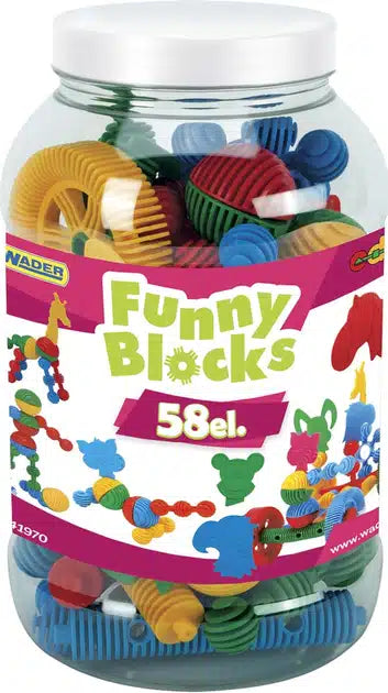 Wader funny blocks 58 delig bouwsysteem