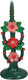 Hd collection kaarsenhouder bloemen polyresin 15,7x13,9x30cm