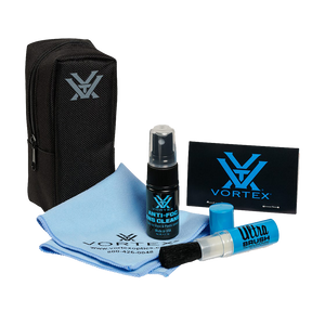 Vortex fog free lens cleaning field kit