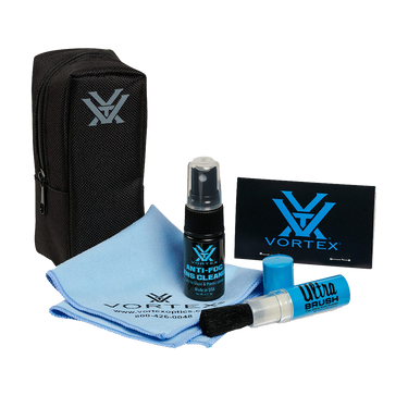 Vortex fog free lens cleaning field kit