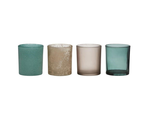 Hakbijl glass theelichthouderset 4-delig ø8xh9cm