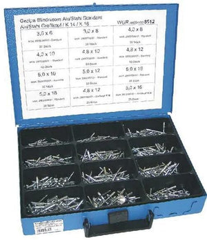 Gesipa blindnietensortiment sort. bliend rivets alu steel