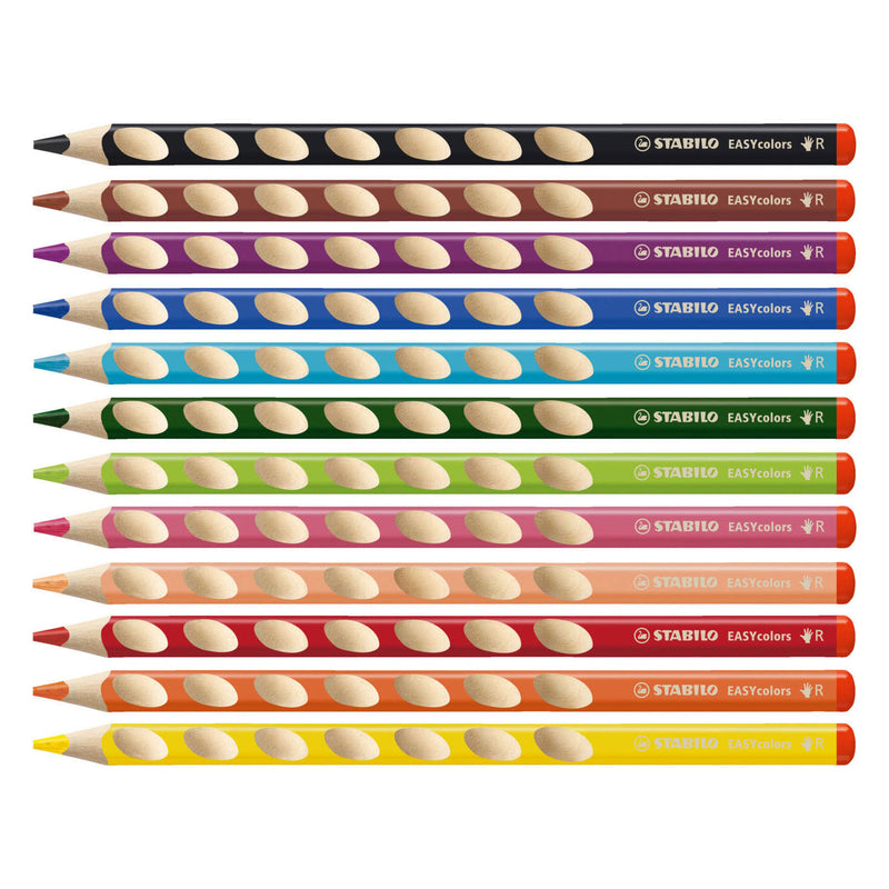 Load image into Gallery viewer, Stabilo easycolors kleurpotloden rechtshandig - 12 st. + puntenslijper
