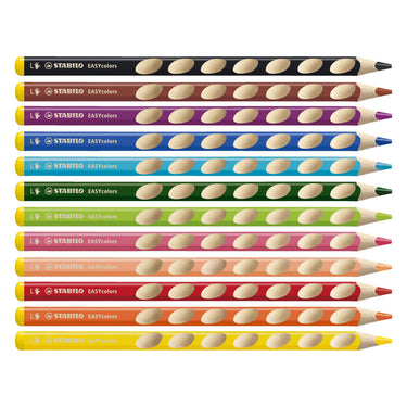 Stabilo easycolors kleurpotloden linkshandig - 12 st. + puntenslijper