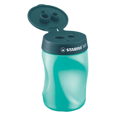 Stabilo easysharpener - 3 in 1 puntenslijper - links - petrol